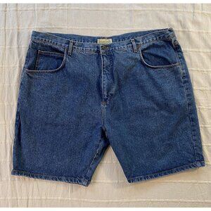 Vintage Great Land Denim Shorts Men's Size 46x9 Blue Jeans Baggy Loose Shorts